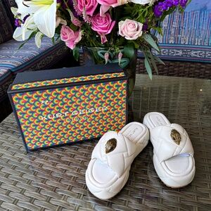 NIB Kurt Geiger Quilted London Puff Leather Slide size 7
